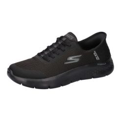 Buty sportowe Sneakersy damskie, Slip-Ins: GO WALK Flex - Grand Entry. Czarne buty sportowe lifestyle Skechers, bez wzorów, z materiału, sportowe, bez zapięcia. Za 279.00 zł.