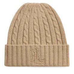 Czapka LAUREN RALPH LAUREN. Brązowe czapki zimowe Lauren Ralph Lauren, bez wzorów. Za 329.99 zł.