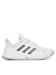 Adidas Buty halowe Court Flight KJ3682 Biały. Białe buty treningowe adidas, bez wzorów, ze skóry, bez zapięcia. Za 339.99 zł.