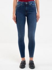 Jeansy damskie push up z wysokim stanem granatowe Melinda High Waist 517. Niebieskie jeansy BIG STAR, l, bez wzorów, z bawełny, retro, z podwyższonym stanem. Za 329.99 zł.