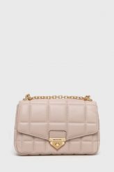 MICHAEL Michael Kors torebka skórzana kolor różowy. Czerwone listonoszki MICHAEL Michael Kors, bez wzorów, na ramię, pikowane, bez dodatków. W wyprzedaży za 1,459.90 zł.