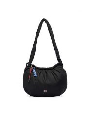 Tommy Jeans Torebka Tjw Icon Charms Hobo AW0AW18783 Czarny. Czarne torebki klasyczne Tommy Jeans, bez wzorów, z jeansu, bez dodatków. Za 449.99 zł.