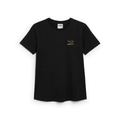 Koszulka damska DIADORA L.T-SHIRT SS FLOUNCE. Czarne t-shirty sportowe Diadora, l, bez wzorów, bez ramiączek. Za 49.99 zł.