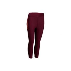 Legginsy fitness kardio 7/8 120 damskie. Czarne legginsy DOMYOS, bez wzorów, z elastanu. Za 64.99 zł.