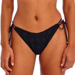 Damskie figi do kostiumu kąpielowego z rozcięciem Freya Nomad Nights. Czarne figi FREYA ACTIVE, bez wzorów, z obniżonym stanem. Za 161.00 zł.