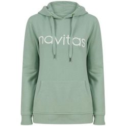 Bluza damska Navitas Hoody. Zielone bluzy bez kaptura NAVITAS, l, bez wzorów, z bawełny, bez kaptura. Za 179.99 zł.