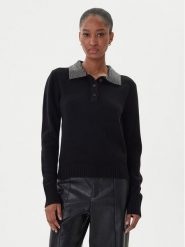 ICONA Sweter RI5KT005 Czarny Regular Fit. Czarne swetry ICONA, xl, bez wzorów, z wełny, bez ramiączek. Za 809.99 zł.