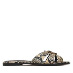 Klapki PINKO. Brązowe klapki Pinko, bez wzorów, bez obcasa, bez zapięcia. Za 919.99 zł.