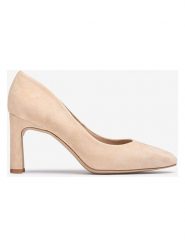 Unisa Skórzane czółenka w kolorze kremowym rozmiar: 36. Brązowe czółenka Unisa, bez wzorów, klasyczne, bez obcasa, bez zapięcia. Za 260.99 zł.