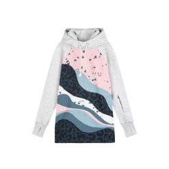 Bluza outdoorowa z kapturem damska DEEP TRIP Kitty softshell. Szare bluzy DEEP TRIP, na zimę, xl, bez wzorów, z softshellu, sportowe, bez ramiączek, z kapturem. Za 499.00 zł.