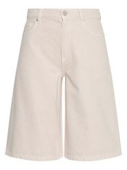 MOSS COPENHAGEN Szorty dżinsowe w kolorze kremowym rozmiar: XS. Brązowe szorty Moss Copenhagen, z aplikacjami, ze skóry. Za 214.95 zł.