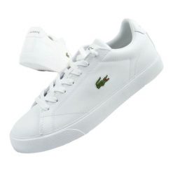 Buty Lacoste Lerond Set 125 2 Cfa 749CFA003721G białe. Białe buty treningowe bez wzorów, ze skóry, bez zapięcia. Za 692.27 zł.