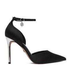 Szpilki Nine West. Czarne szpilki Nine West, bez wzorów, bez obcasa, na szpilce, bez zapięcia. Za 249.99 zł.