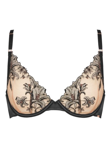Hunkemöller Biustonosz z fiszbiną Anouk 300950 Czarny. Czarne biustonosze Hunkemöller, bez wzorów, z syntetyku. Za 119.99 zł.