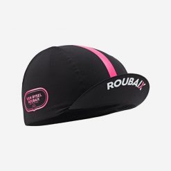 Czapka z daszkiem rowerowa szosowa Van Rysel Replica ROUBAIX. Czarne czapki z daszkiem VAN RYSEL, bez wzorów, z elastanu, sportowe. Za 44.99 zł.