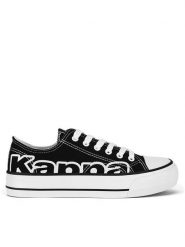 Kappa Trampki YL201409 Czarny. Czarne trampki Kappa, bez wzorów, z materiału, bez zapięcia. Za 99.99 zł.