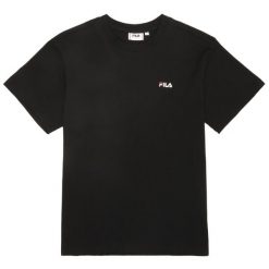 Koszulka damska Fila Lignano. Czarne t-shirty sportowe Fila, l, bez wzorów, z bawełny, bez ramiączek. Za 79.00 zł.