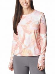 Columbia Koszulka sportowa "Sun Deflector Summerdry™" w kolorze jasnoróżowym rozmiar: L. Różowe t-shirty sportowe Columbia, l, bez wzorów, z materiału, bez ramiączek, outdoorowe. Za 123.25 zł.