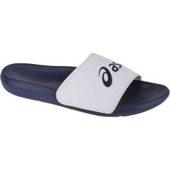 Klapki Asics AS003 1173A006-100 białe. Białe klapki ASICS, bez wzorów, z gumy, sportowe, bez obcasa, bez zapięcia. Za 139.19 zł.