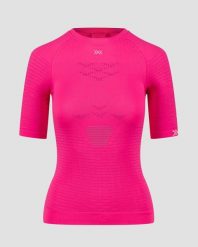 Koszulka biegowa damska X-Bionic Effektor Shirt różowa. Czerwone t-shirty sportowe X BIONIC, l, bez wzorów, bez ramiączek, do biegania. Za 699.99 zł.