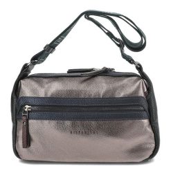 Brązowa Stylowa Torebka Damska Na Ramię Hispanitas. Brązowe listonoszki Hispanitas, bez wzorów, ze skóry ekologicznej, eleganckie, na ramię, bez dodatków. Za 359.99 zł.