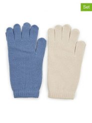 Orsay Rękawiczki (2 pary) w kolorze beżowo-niebieskim rozmiar: onesize. Brązowe rękawiczki Orsay, bez wzorów, z materiału. Za 17.99 zł.