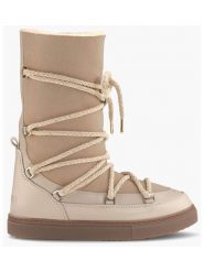 INUIKII Skórzane botki "Classic High Laced" w kolorze beżowym rozmiar: 37. Brązowe botki Inuikii, bez wzorów, z materiału, bez obcasa, bez zapięcia. Za 669.63 zł.