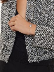 Guess Bransoletka JUBB04 502JW Srebrny. Szare bransoletki Guess, metalowe. Za 219.99 zł.