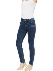 Heine Dżinsy - Slim fit - w kolorze granatowym rozmiar: 38. Niebieskie jeansy Heine, bez wzorów, z podwyższonym stanem. Za 158.10 zł.