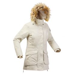 Parka turystyczna damska zimowa Quechua SH500 Ultra-Warm -20°C. Niebieskie płaszcze QUECHUA, na zimę, m, bez wzorów, z syntetyku, sportowe, bez kaptura. W wyprzedaży za 399.99 zł.