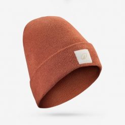 Czapka narciarska dla dorosłych Quechua Freerider 500. Brązowe czapki zimowe WED'ZE, bez wzorów, z dzianiny, sportowe. Za 69.99 zł.