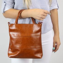Torebka skórzana damska aktówka DAN-A T86 camel. Brązowe aktówki DAN-A, bez wzorów, ze skóry. Za 209.99 zł.
