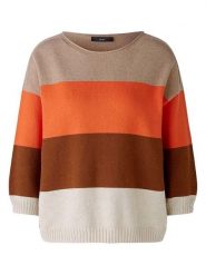 Oui Sweter w kolorze beżowo-pomarańczowo-brązowym rozmiar: 40. Brązowe swetry Oui, bez wzorów, bez ramiączek. Za 339.99 zł.