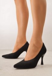 Czarne Szpilki VICES z Dzianiny z Amortyzującą Wkładką i Miękkim Zapiętkiem Naviane. Czarne szpilki Born2be, bez wzorów, z dzianiny, biznesowe, bez obcasa, na szpilce, bez zapięcia. Za 119.99 zł.