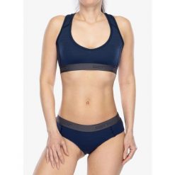 Stanik sportowy Sensor Merino DF Bra. Niebieskie biustonosze sportowe Sensor, bez wzorów. Za 139.99 zł.