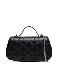 Calvin Klein Torebka Quilted Top Handle Chain Bag LV04F3410G Czarny. Czarne kopertówki Calvin Klein, bez wzorów, ze skóry, wizytowe, bez dodatków. Za 649.99 zł.