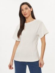 United Colors Of Benetton T-Shirt 3BL0D106A Écru Regular Fit. T-shirty United Colors Of Benetton, m, bez wzorów, z bawełny, bez kołnierzyka, bez ramiączek. Za 59.99 zł.