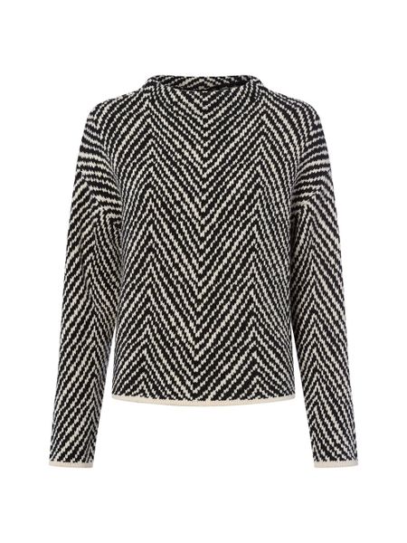 Someday Damski sweter z dzianiny - Tevelyn Kobiety Sztuczne włókno czarny|biały wzorzysty, 40. Białe swetry someday., bez wzorów, z dzianiny, eleganckie, bez ramiączek. Za 599.95 zł.