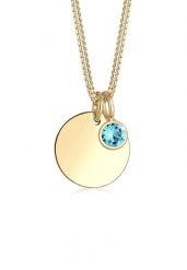 Elli Elli Naszyjnik Damski wisiorek kamień urodzinowy kwiecień z kryształami w pozłacanym srebrze 925 Sterling Silverd Naszyjniki 1 ct. Brązowe naszyjniki Elli, z materiału, z kwarcem, pozłacane. Za 238.99 zł.