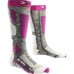 Skarpety narciarskie damskie X-Socks Ski Rider 2.0. Fioletowe skarpetki X-Socks, bez wzorów, z materiału. Za 53.49 zł.