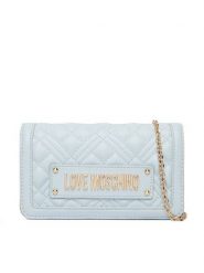 LOVE MOSCHINO Torebka JC5681PP1OLA0701 Błękitny. Niebieskie kopertówki Love Moschino, bez wzorów, ze skóry, wizytowe, bez dodatków. Za 899.00 zł.