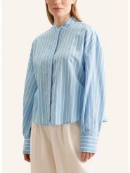 Seidensticker Bluzka w kolorze błękitno-białym rozmiar: 40. Białe bluzki Seidensticker, bez wzorów, z wiskozy, bez kołnierzyka, bez ramiączek. Za 202.50 zł.