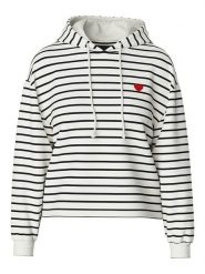 Pieces Bluza "Chilli" w kolorze kremowo-czarnym rozmiar: M. Brązowe bluzy Pieces, m, bez wzorów, bez ramiączek, z kapturem. Za 136.45 zł.