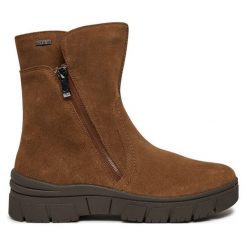 Botki Caprice. Czarne botki Caprice, bez wzorów, bez obcasa, na płaskiej podeszwie, bez zapięcia. Za 319.99 zł.