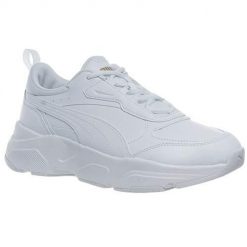 Buty damskie sportowe Puma CASSIA SL. Białe buty treningowe Puma, bez wzorów, z materiału, bez zapięcia, trekkingowe. Za 358.00 zł.