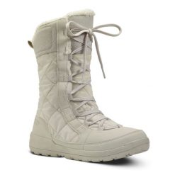 Buty turystyczne śniegowce damskie Quechua SH500 Warm wodoodporne. Brązowe buty trekkingowe QUECHUA, na zimę, bez zapięcia. W wyprzedaży za 169.99 zł.