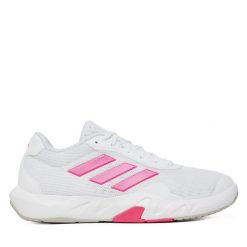 Buty na siłownię adidas. Białe buty treningowe adidas, bez wzorów, bez zapięcia, na fitness i siłownię. Za 299.99 zł.