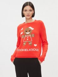 ONLY Sweter 15303268 Czerwony Regular Fit. Czerwone swetry ONLY, l, bez wzorów, z syntetyku, bez ramiączek. Za 129.99 zł.