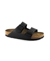 Skórzane Sandały Unisex Dla Dorosłych Arizona. Czarne sandały Birkenstock, bez wzorów, z gumy, z otwartym noskiem, bez obcasa, bez zapięcia. Za 309.00 zł.