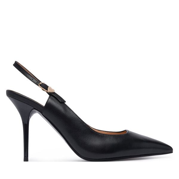 Szpilki LOVE MOSCHINO. Czarne szpilki Love Moschino, bez wzorów, bez obcasa, na szpilce, bez zapięcia. Za 854.99 zł.